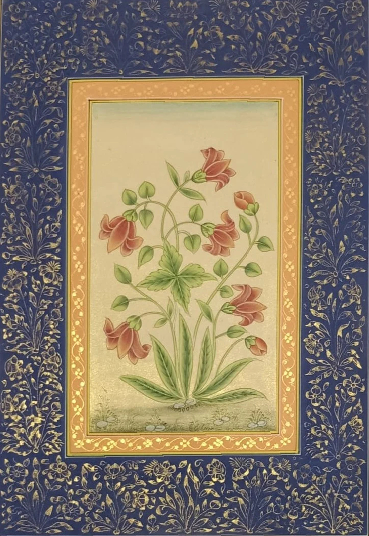 Buy The Mughal Blooms in Miniature Painting by Mohan Prajapati