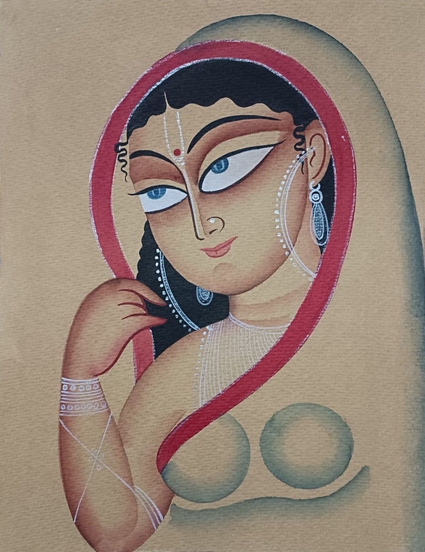 Woman In Kalighat by Anwar Chitrakar purchase online