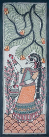 Buy Woman In Garden in Madhubani by Priti Karn