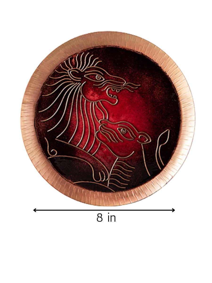 Buy Lion in Copper Plate by Baaya