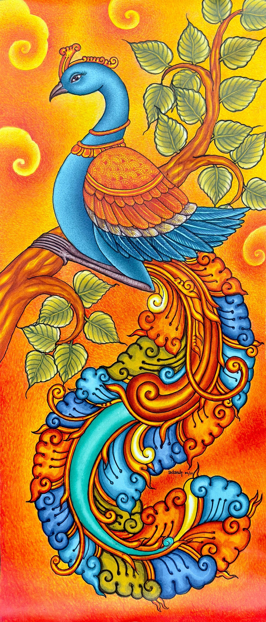 buy Peacock In Kerala Mural by Adarsh