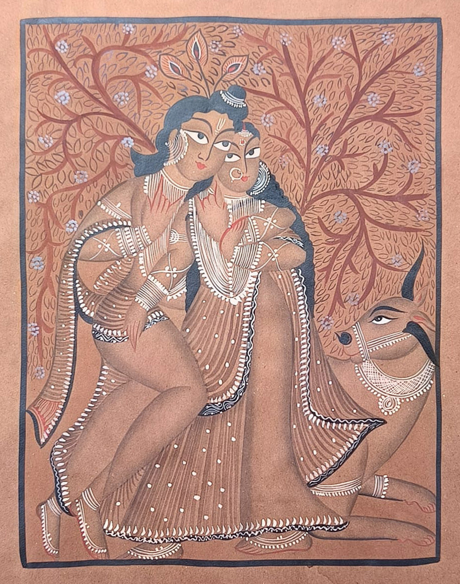 buy Radha Krishna In Kalighat by Sonali Chitrakar