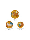 Buy Set of 3 Walking Cow Herd Pichwai Decor Plates