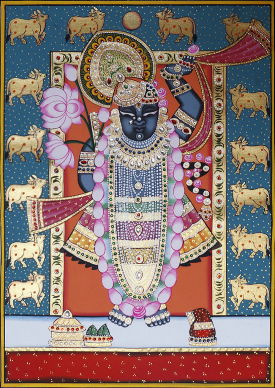 Shrinathji Pichwai by Shehzaad Ali Sherani for sale