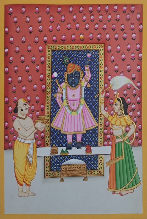 Buy Shrinathji in Pichwai by Shehzaad Ali Sherani