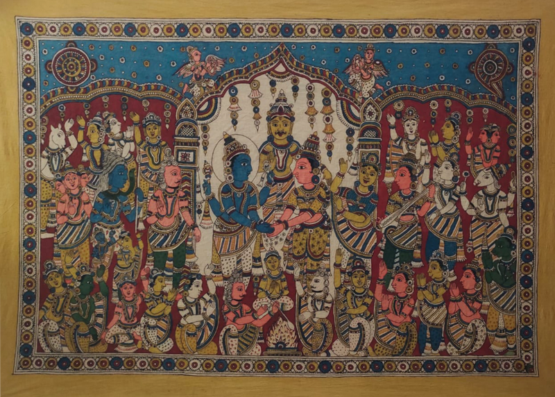 buy Srinivasa Kalyanam Kalamkari Painting by Siva Reddy