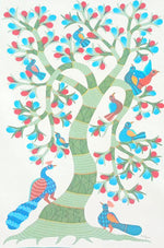 Buy Tree & Birds in Gond by Kailash Pradhan