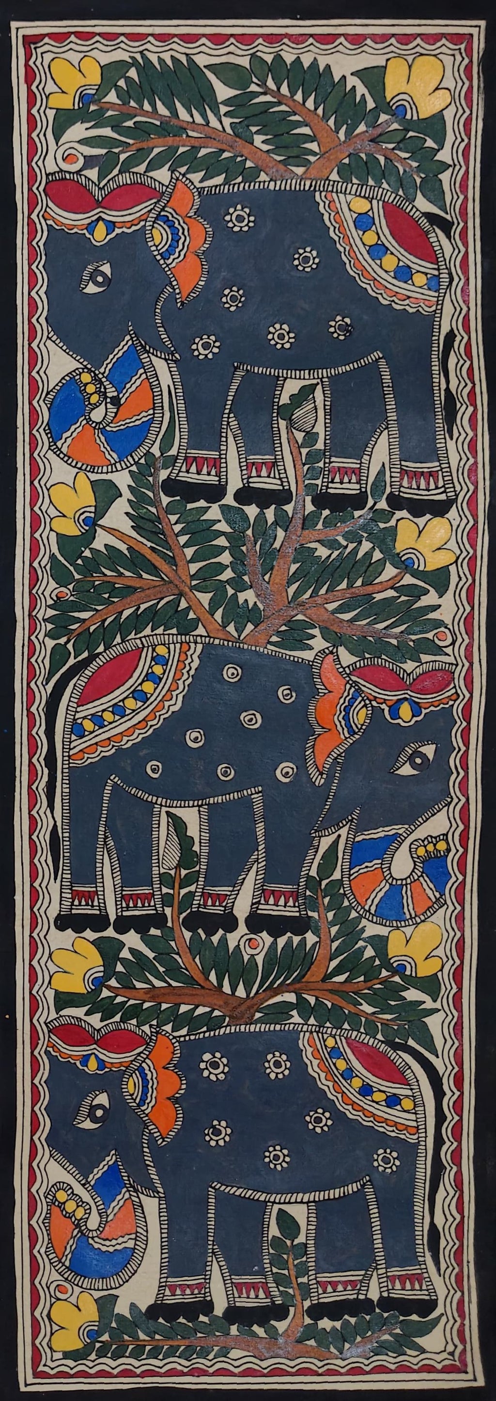 Buy Elephants in Madhubani by Ambika Devi