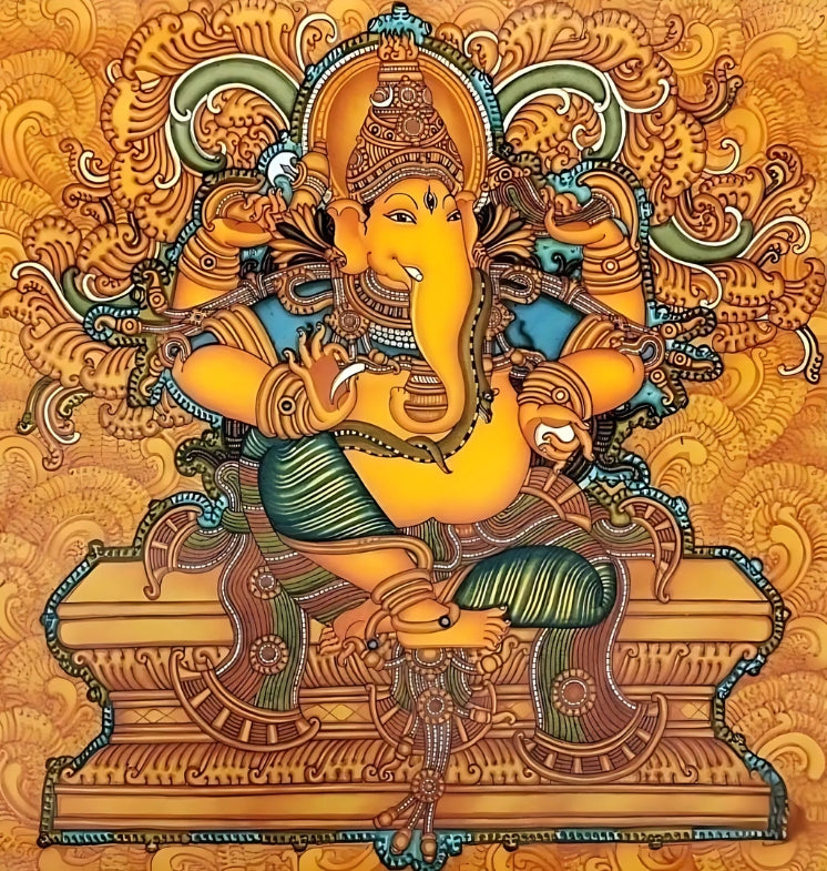 Buy Ganesha in Kerala Mural by Adarsh