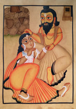 Buy Guru's Blessings: Kalighat Art by Bapi Chitrakar