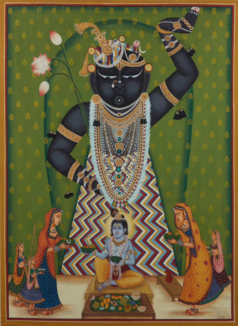 Buy Lord Shrinathji in Pichwai by Baaya