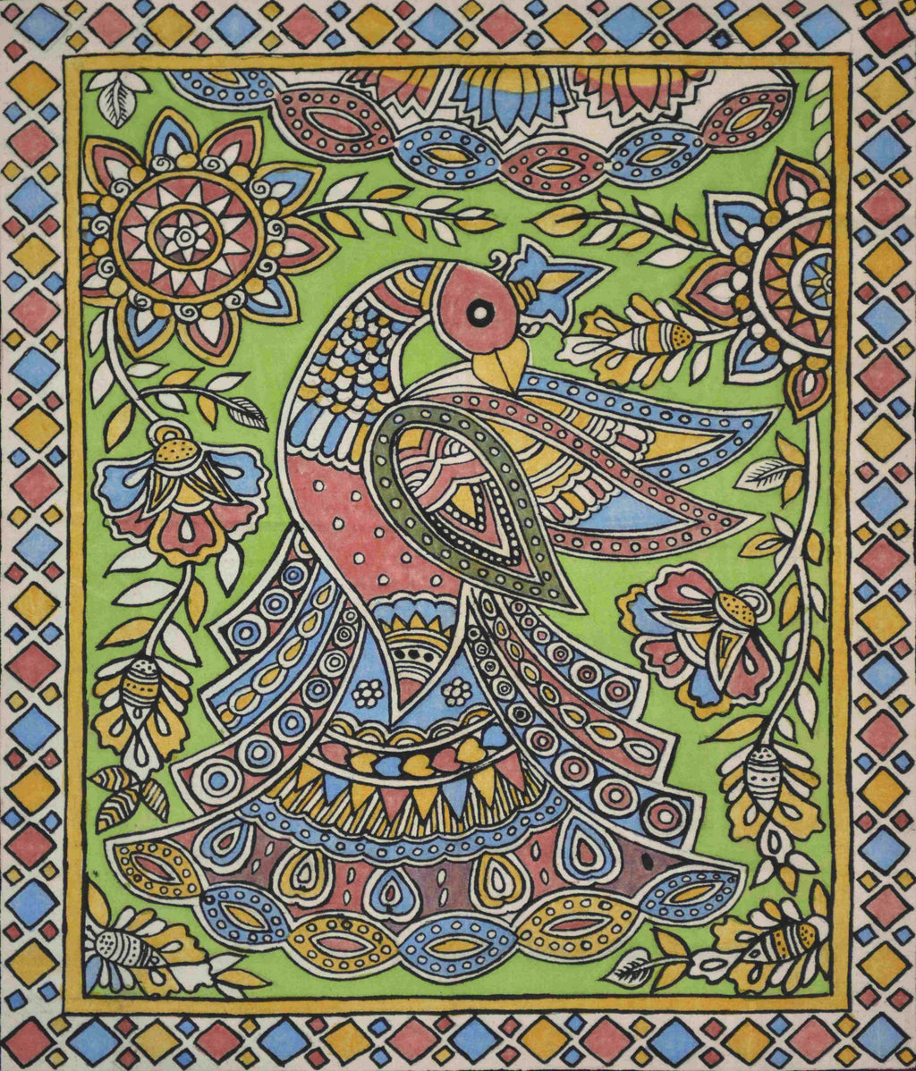 Buy Peacock in Kalamkari by K. Lakshminarayan