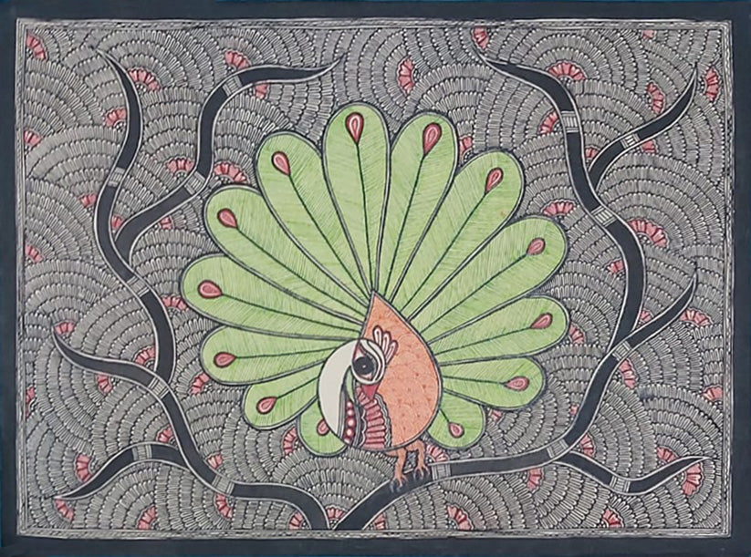 Buy Peacock in Madhubani by Priti Karn