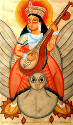 Buy Saraswati's Grace: Kalighat Art by Bapi Chitrakar