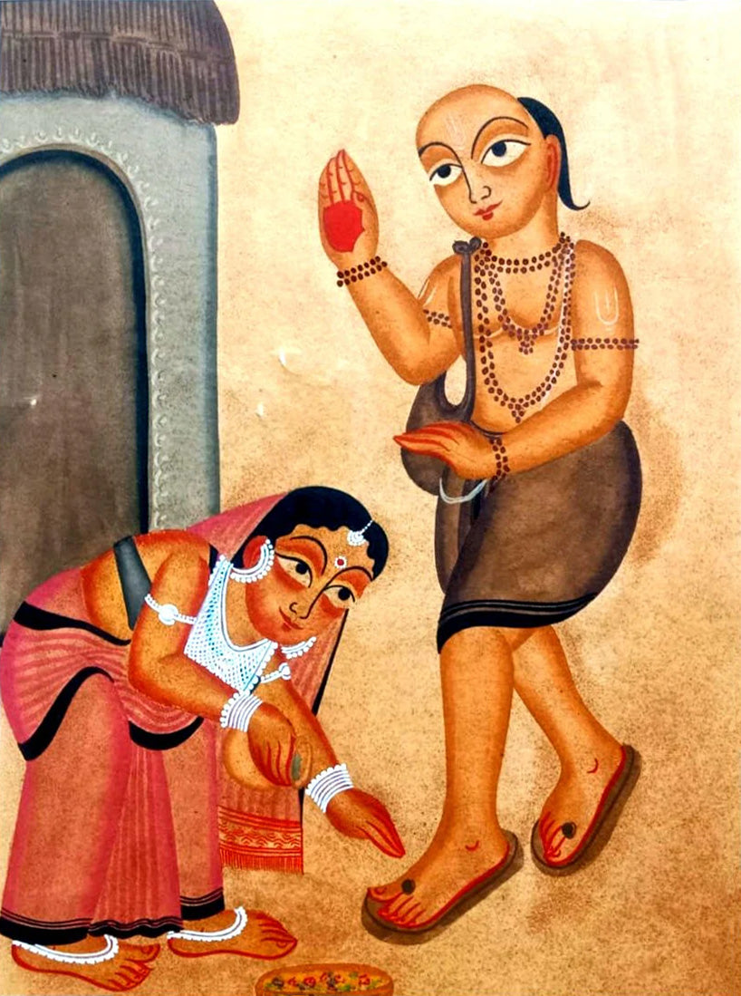 Buy The Devotion in Kalighat Art by Bapi Chitrakar