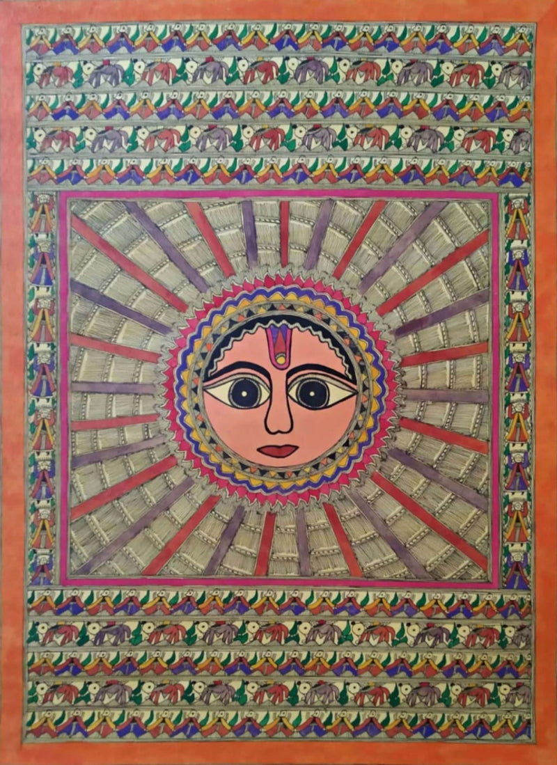 Buy The Sun in Madhubani from Naina Creation