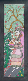 Buy Woman in garden in Madhubani by Priti Karn