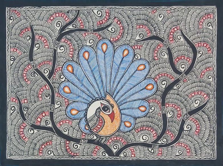 Buy Peacock in Madhubani by Priti Karn