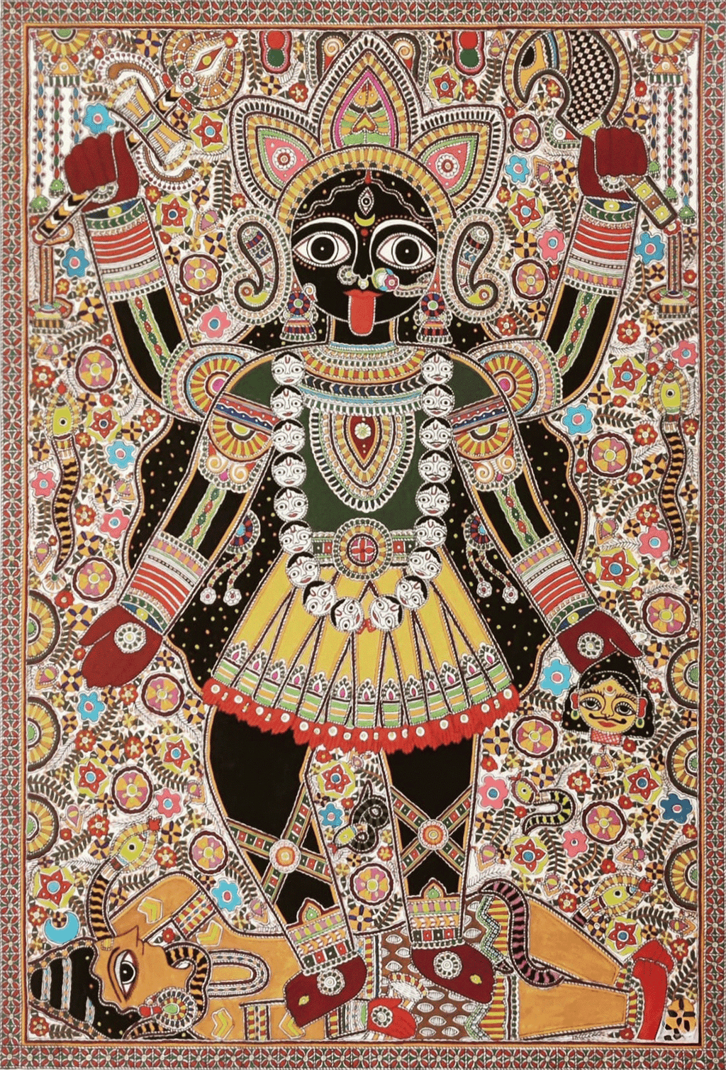 Buy Maa Kali In Madhubani by Ambika Devi