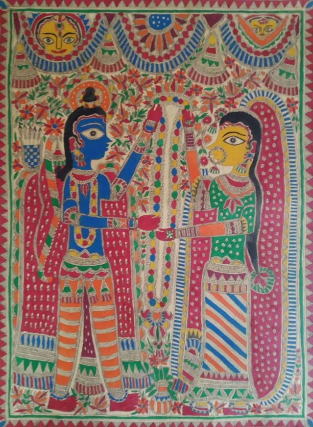 Buy Marriage of Ram  & Sita in Madhubani from Naina Creation