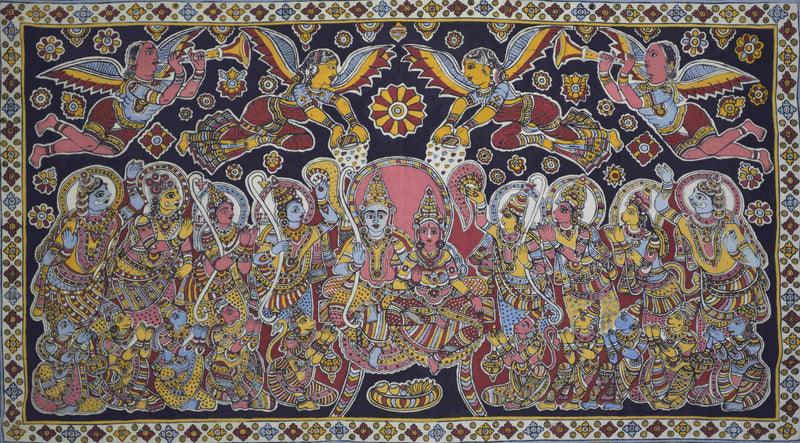 Buy Ram Darbaar in Kalamkari by K. Lakshminarayan