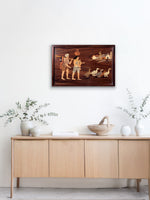 Village scenes in Wood Inlay by Mohan Kumar for Sale