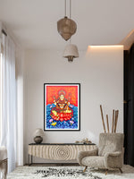 Goddess Saraswati In Kerala Mural by Adarsh for sale