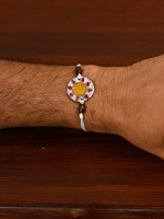 Handcrafted "Sooraj" Copper Enamel Rakhi by EkiBeki