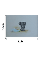 An Elephant in Wild Miniature Painting for sale