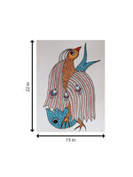 Fish and Peacock in Gond by Manoj Tekam for sale