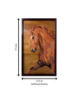 Horse in Wood Inlay by Mohan Kumar