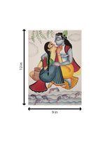 Krishna and Radha In Kalighat by Anwar Chitrakar