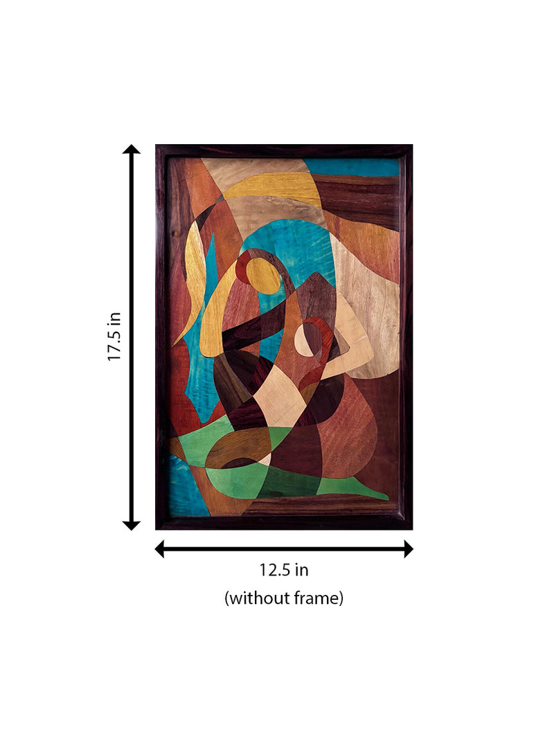 Modern Art in Wood Inlay by Mohan Kumar for sale