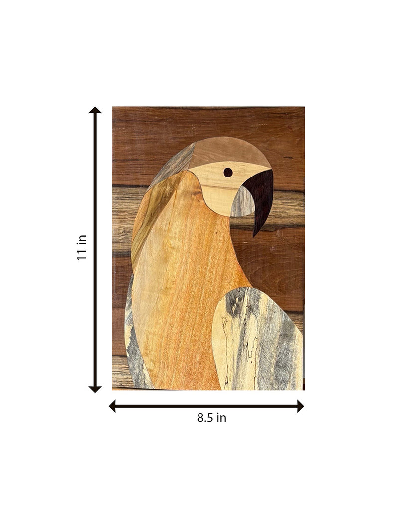 Parrot In Wood Inlay by Mohan Kumar Painting