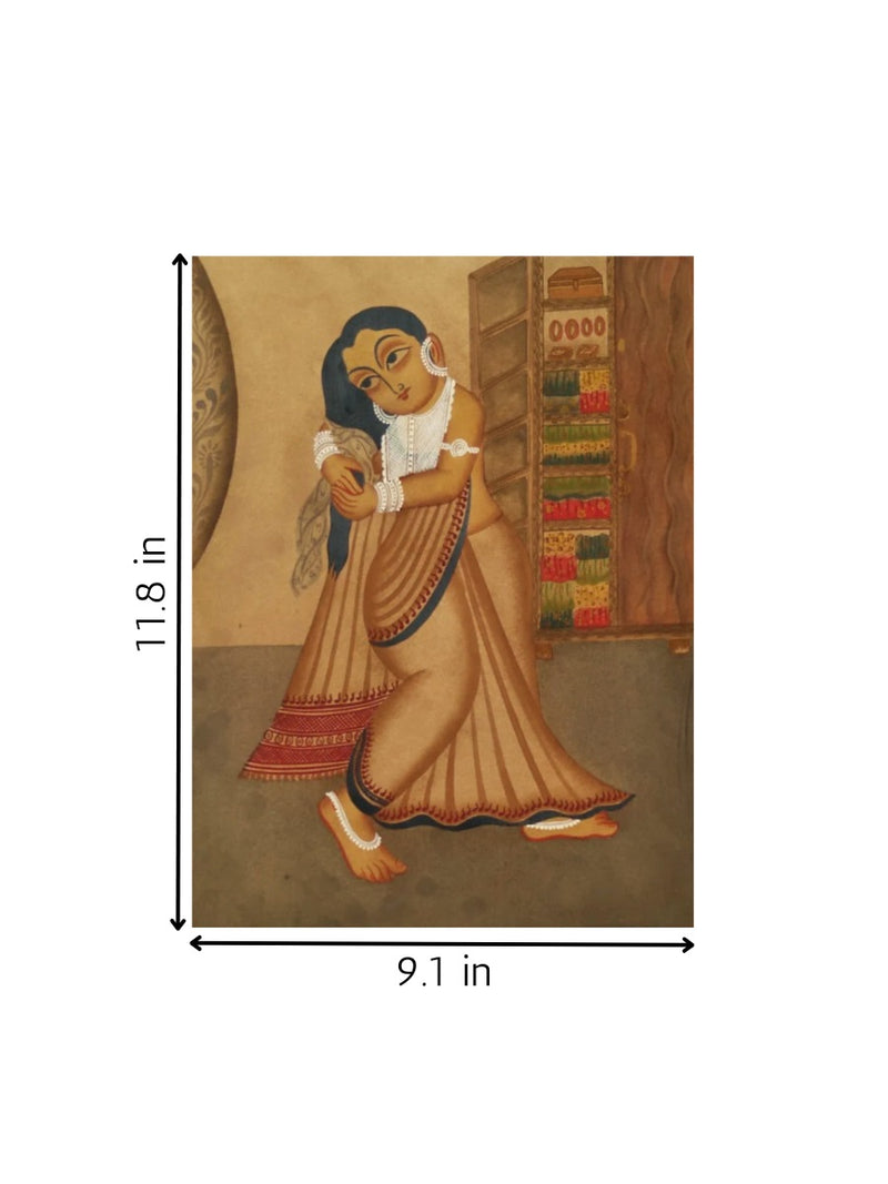 Quiet Reflection: Kalighat Art for sale