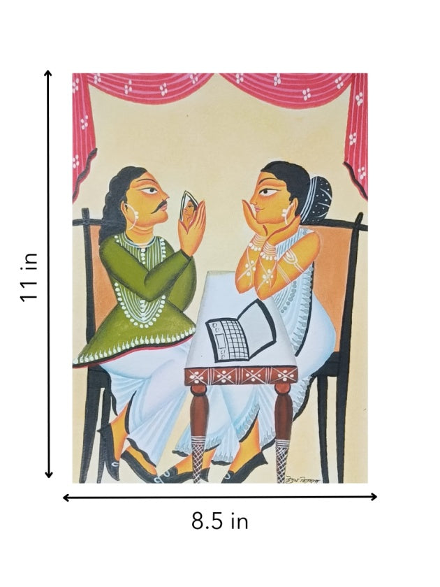 Man and Woman in Kalighat by Uttam Chitrakar