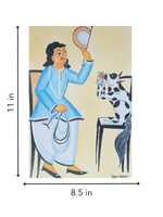 Man and his pet in Kalighat by Uttam chitrakar