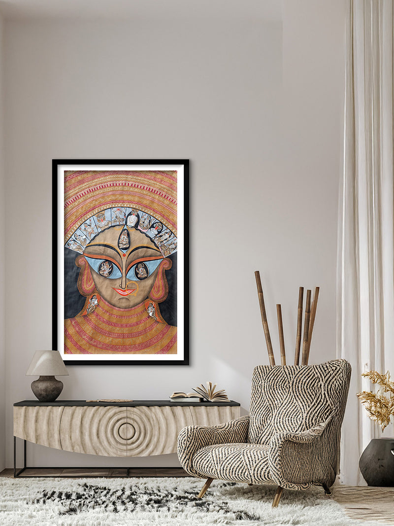 Goddess Durga In Kalighat by Sonali Chitrakar