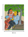 Woman and Man in Kalighat by Uttam Chitrakar