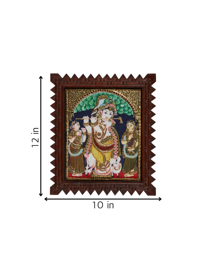 Krishna, Bhama, Rukmini In Tanjore for sale