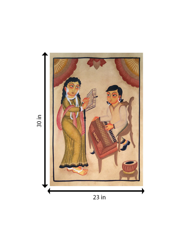 Soulful Wisdom: Kalighat Art for sale