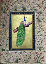 Buy The Peacock's Repose in Mughal Miniature by Mohan Prajapati