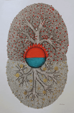 Light and shadow in Gond by Manoj Tekam for sale