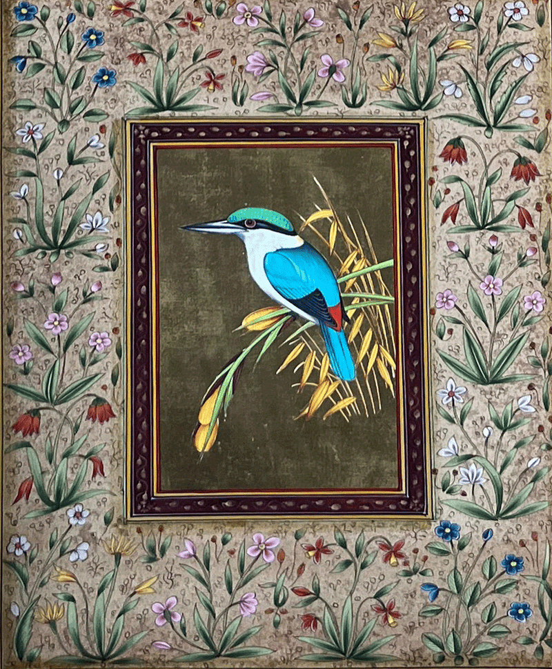 Buy The Tranquil Kingfisher in Mughal Miniature by Mohan Prajapati