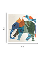 A Bird and an Elephant In Gond for sale