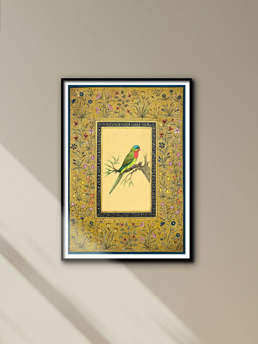 Shop A Colorful Parrot in Miniature Painting by Mohan Prajapati