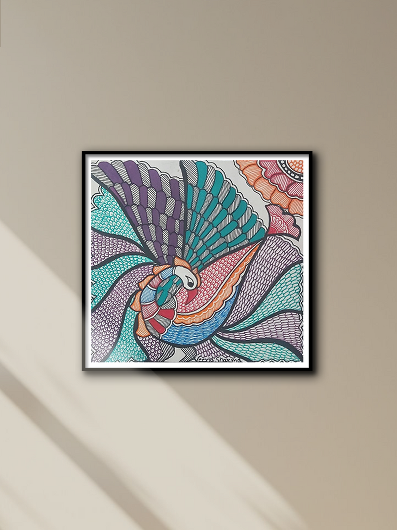 Shop A Colorful Peacock in Madhubani 