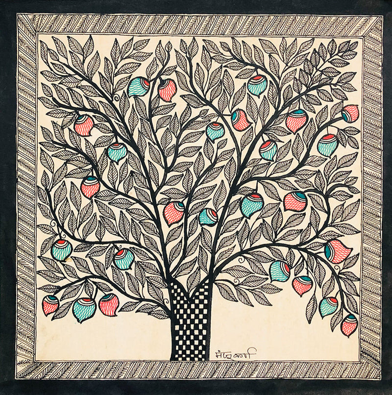 Tree Madhubani Painting