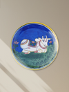 Shop A Cow on a plate In Blue Pottery plates by Gopal Lal Kharol