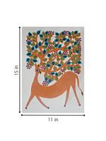 A Deer in Enchanted Forest Bhil Painting for sale